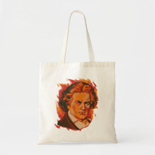 Beethoven Fire Palette Portrait Quote Tote Bag
