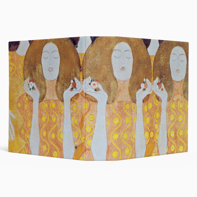 Beethoven Frieze (detail), Gustav Klimt 3 Ring Binder (Background)