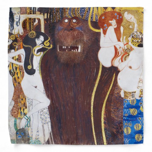 Beethoven Friezedetail Gustav Klimt Bandana