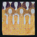 Beethoven Frieze (detail), Gustav Klimt Bandana<br><div class="desc">Gustav Klimt (July 14, 1862 – February 6, 1918) was an Austrian symbolist painter and one of the most prominent members of the Vienna Secession movement. Klimt is noted for his paintings, murals, sketches, and other objets d'art. In addition to his figurative works, which include allegories and portraits, he painted...</div>