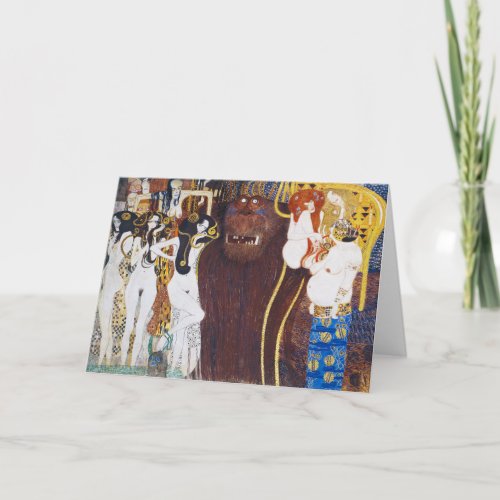 Beethoven Friezedetail Gustav Klimt Card