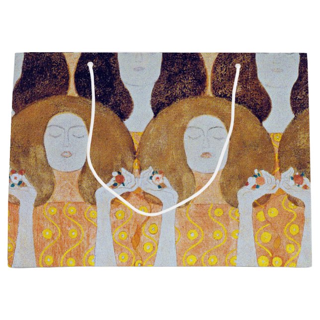 Beethoven Frieze (detail), Gustav Klimt Large Gift Bag (Front)