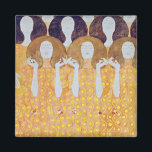 Beethoven Frieze (detail), Gustav Klimt Magnet<br><div class="desc">Gustav Klimt (July 14, 1862 – February 6, 1918) was an Austrian symbolist painter and one of the most prominent members of the Vienna Secession movement. Klimt is noted for his paintings, murals, sketches, and other objets d'art. In addition to his figurative works, which include allegories and portraits, he painted...</div>