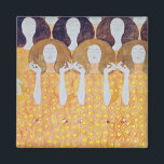 Beethoven Frieze (detail), Gustav Klimt Magnet<br><div class="desc">Gustav Klimt (July 14, 1862 – February 6, 1918) was an Austrian symbolist painter and one of the most prominent members of the Vienna Secession movement. Klimt is noted for his paintings, murals, sketches, and other objets d'art. In addition to his figurative works, which include allegories and portraits, he painted...</div>