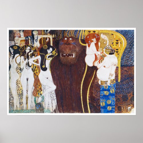 Beethoven Friezedetail Gustav Klimt Poster
