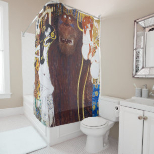 Beethoven Frieze(detail), Gustav Klimt Shower Curtain