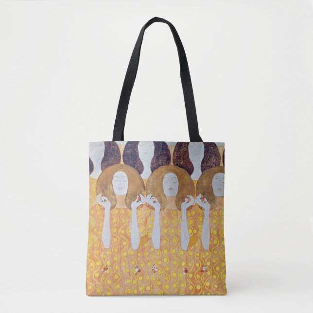Beethoven Frieze (detail), Gustav Klimt Tote Bag (Front)