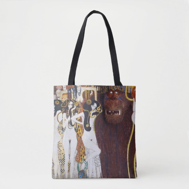 Beethoven Frieze(detail), Gustav Klimt Tote Bag (Front)