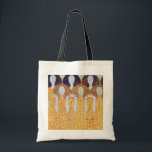 Beethoven Frieze (detail), Gustav Klimt Tote Bag<br><div class="desc">Gustav Klimt (July 14, 1862 – February 6, 1918) was an Austrian symbolist painter and one of the most prominent members of the Vienna Secession movement. Klimt is noted for his paintings, murals, sketches, and other objets d'art. In addition to his figurative works, which include allegories and portraits, he painted...</div>
