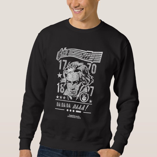 Beethoven German Composer Portrait 5th Symphony Be Sweatshirt (Front)