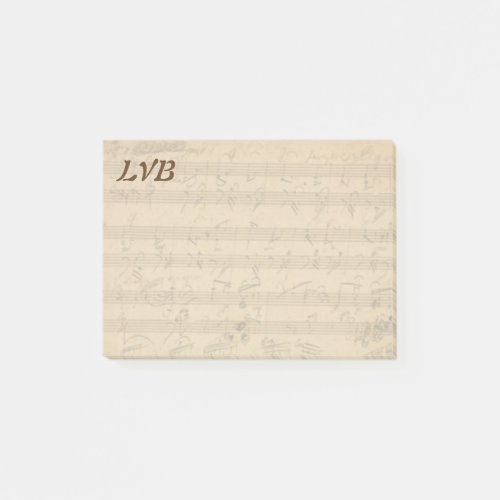 Beethoven Hammerklavier Piano  Manuscript Monogram Post_it Notes