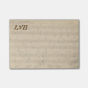 Beethoven Hammerklavier Piano Manuscript Monogram Post-it Notes