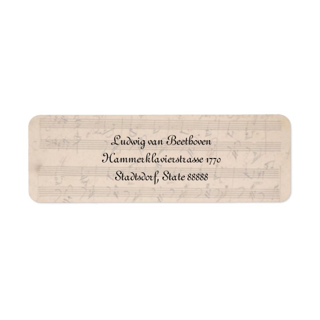 Beethoven Hammerklavier Sonata Label (Front)