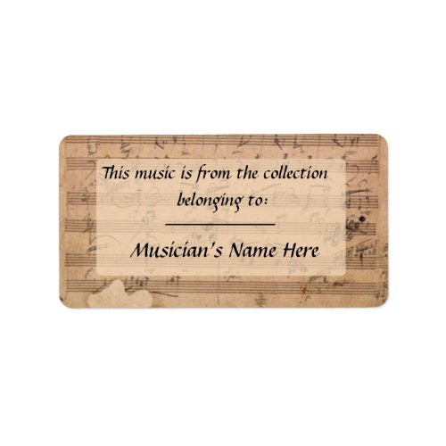 Beethoven Hammerklavier Sonata Manuscript Label