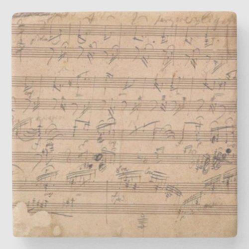 Beethoven Hammerklavier Sonata Music Manuscript Stone Coaster