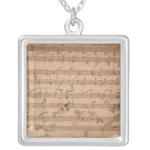 Beethoven Hammerklavier Sonata Silver Plated Necklace