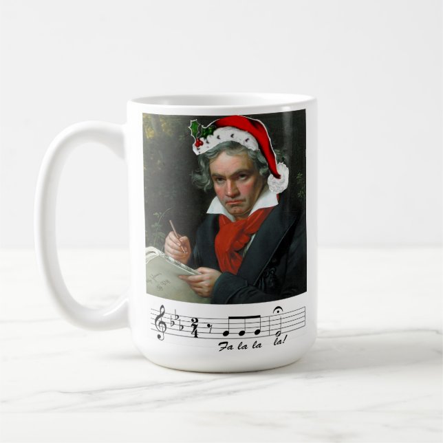 Beethoven Holiday Mug (Left)