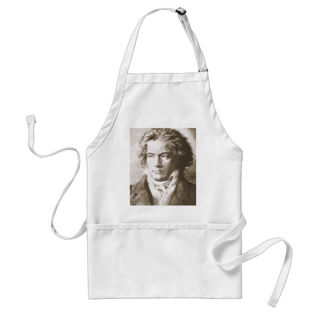 Beethoven In Sepia Adult Apron (Front)
