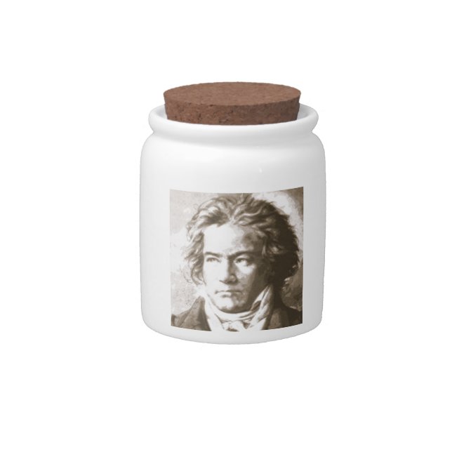 Beethoven In Sepia Candy Jar (Front)