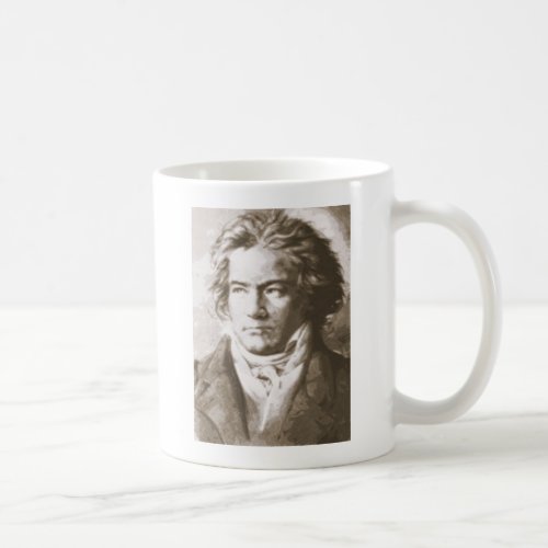 Beethoven In Sepia Coffee Mug