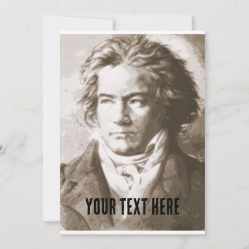 Beethoven In Sepia Invitation