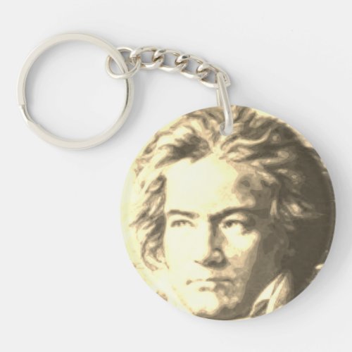 Beethoven In Sepia  Keychain