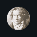 Beethoven In Sepia  Magnet<br><div class="desc">Famous composer Beethoven. Sepia effect applied to picture.
Custom magnets.
Gift idea.</div>