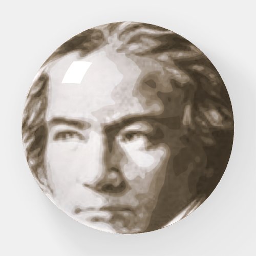 Beethoven In Sepia Paperweight