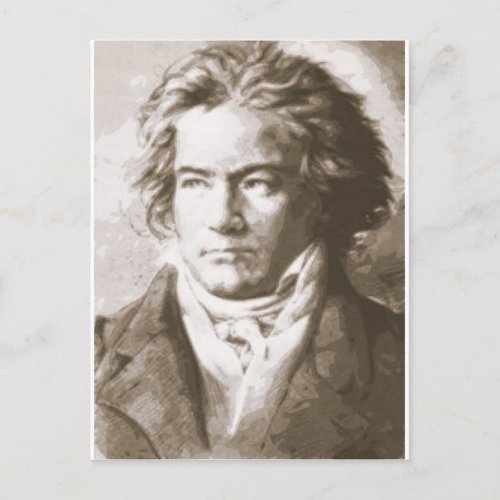 Beethoven In Sepia Postcard