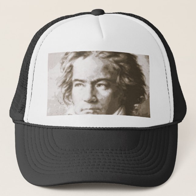 Beethoven In Sepia Trucker Hat (Front)