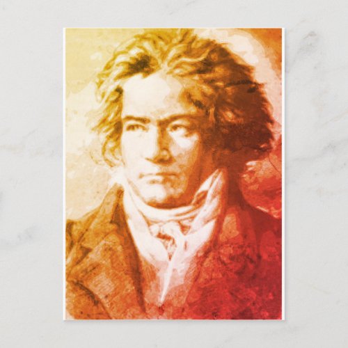 Beethoven In Vintage Style Print Postcard