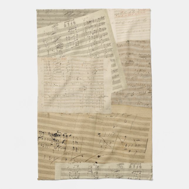 Beethoven Manuscript Medley Towel (Vertical)