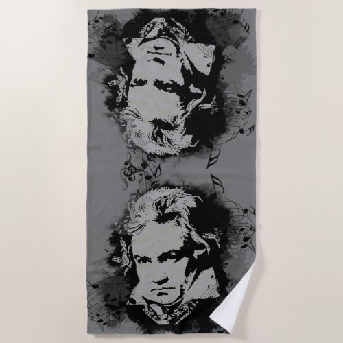 Beethoven Music Composer Beach Towel