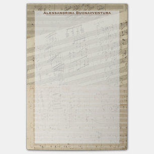 Beethoven Music Manuscript Medley Custom Name Post-it Notes