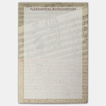 Beethoven Music Manuscript Medley Custom Name Post-it Notes by missprinteditions at Zazzle