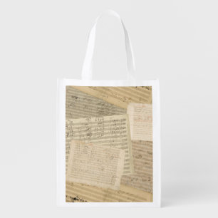 Beethoven Music Manuscript Medley Grocery Bag