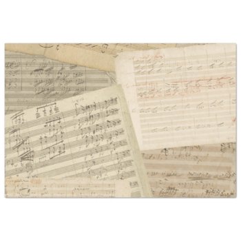 Beethoven Music Manuscript Medley Tissue Paper by missprinteditions at Zazzle