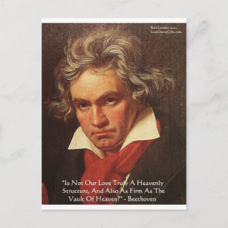 Beethoven "Of Heaven" Love Quote Gifts & Tees Postcard