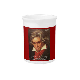 Beethoven "Of Heaven" Love Quote Pitcher