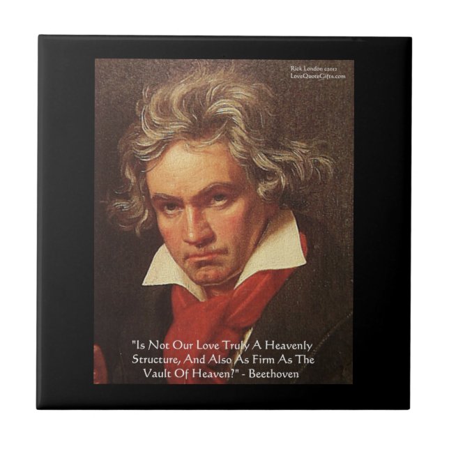 Beethoven "Of Heaven" Love Quote Tiles (Front)