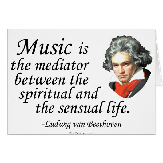 Beethoven on Music Cards (Front Horizontal)