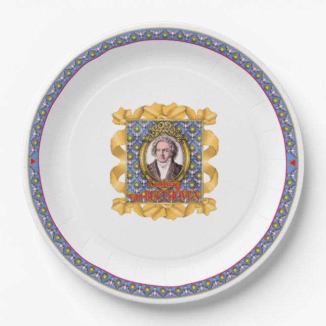 Beethoven Paper Plate (Front)