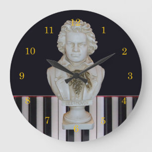 Beethoven/Piano Keys Clock by Leslie Harlow