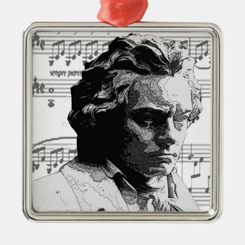 Beethoven Portrait and Sonata Ornament