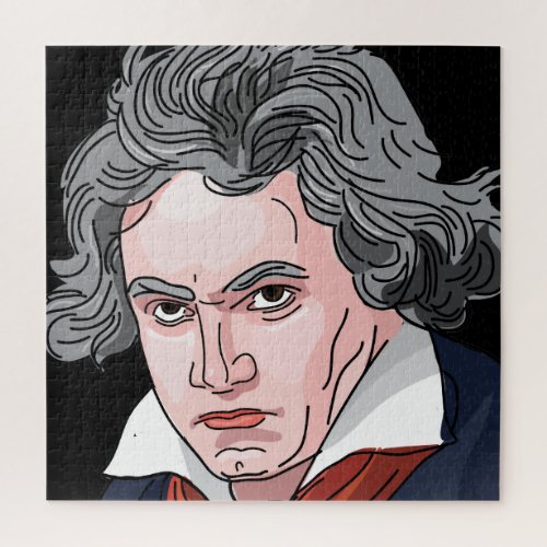 Beethoven Portrait Illustration Jigsaw Puzzle