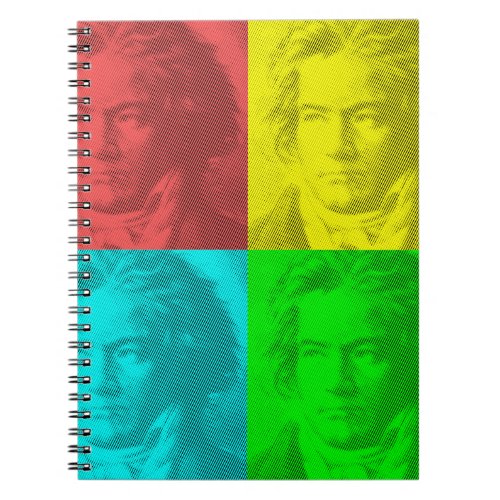 Beethoven Portrait In Squares Notebook