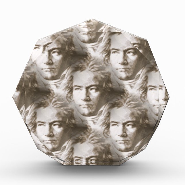 Beethoven Portrait Pattern Acrylic Award (Front)