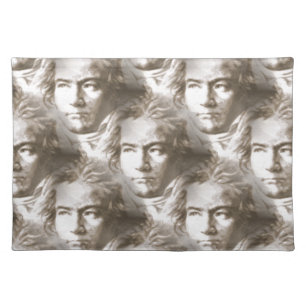 Beethoven Portrait Pattern Cloth Placemat