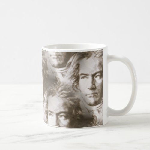Beethoven Portrait Pattern Coffee Mug