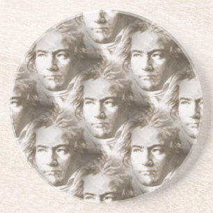 Beethoven Portrait Pattern Drink Coaster